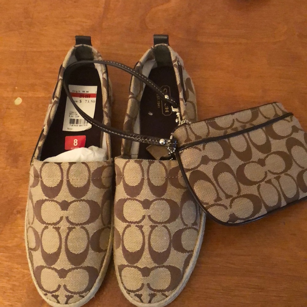 Coach shoes and wristlet